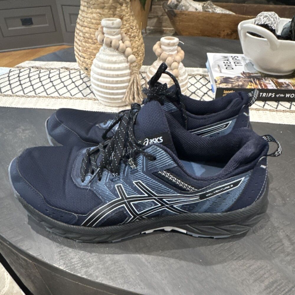 ASICS GEL-VENTURE 8 Men's Running Shoes Mesh Breathable Comfort Navy US 12